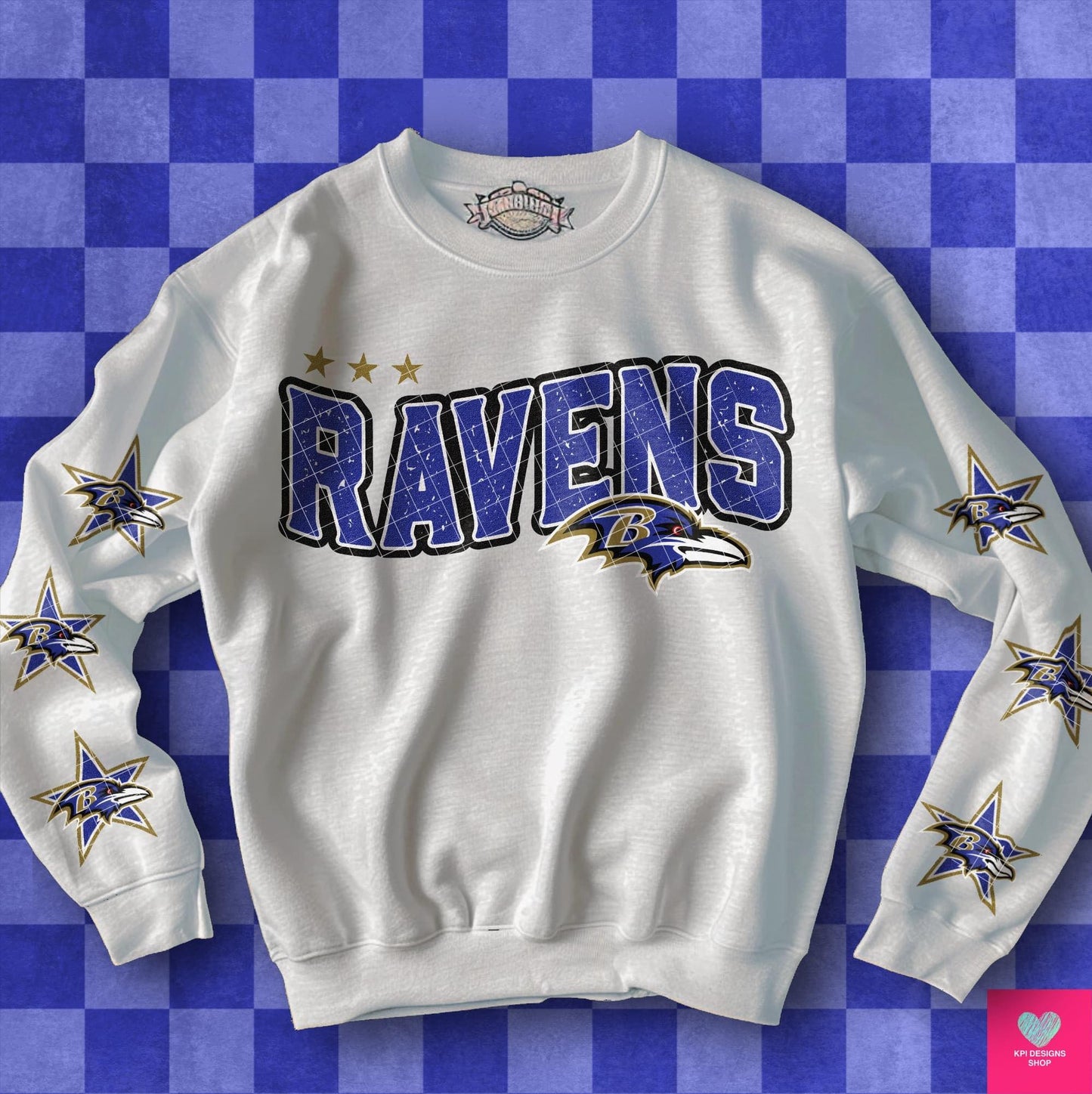 Football Team Ravens with stars on sleeves DTF