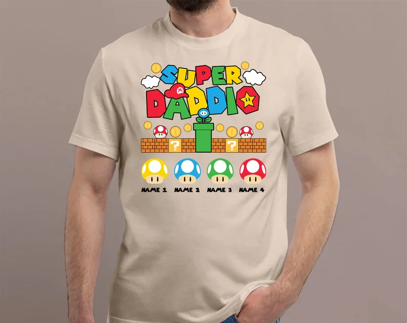 Super Daddio with mushrooms DTF Transfer