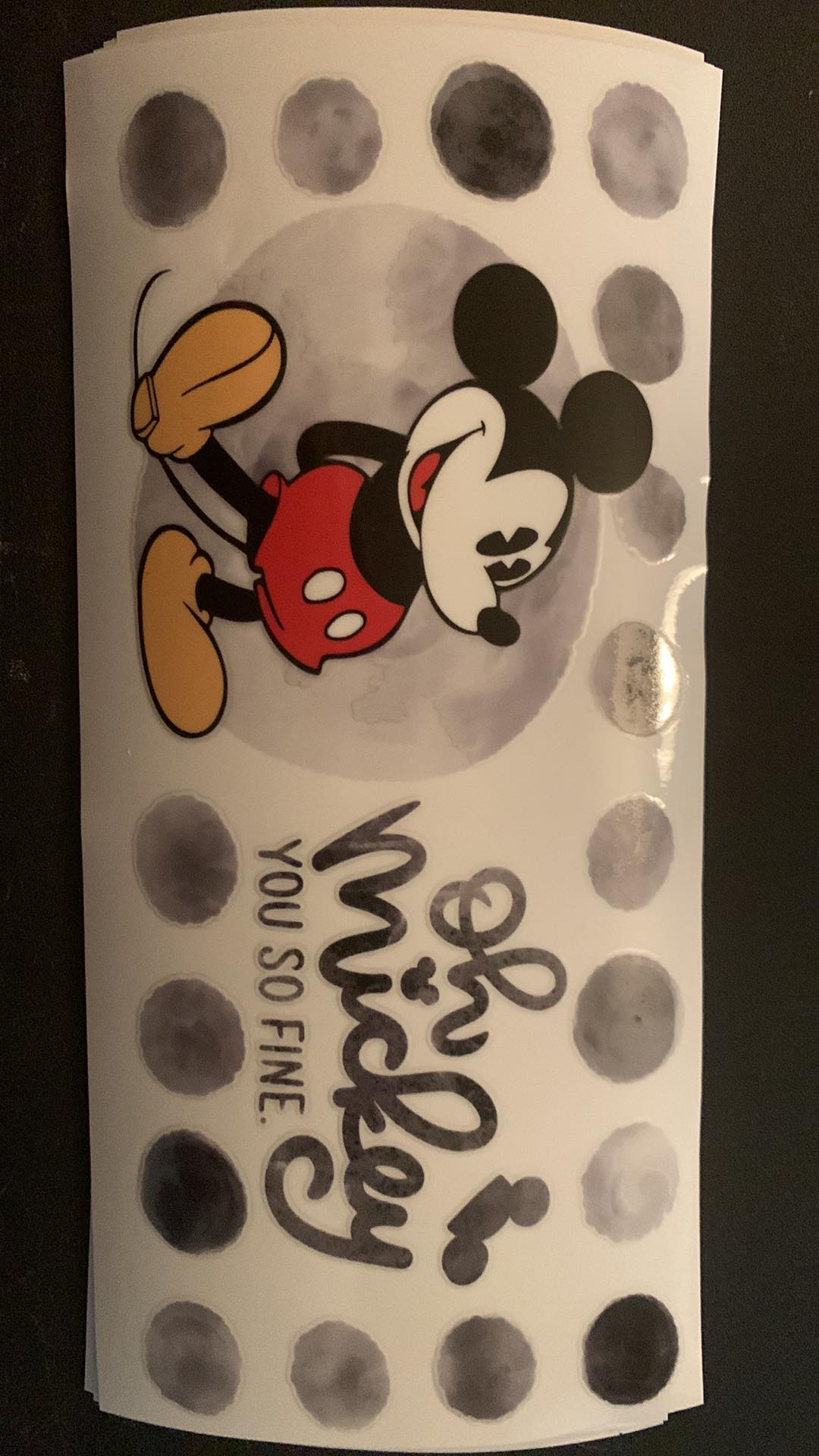 UV DTF Printed Sticker wrap for 16oz Libby glass- mouse