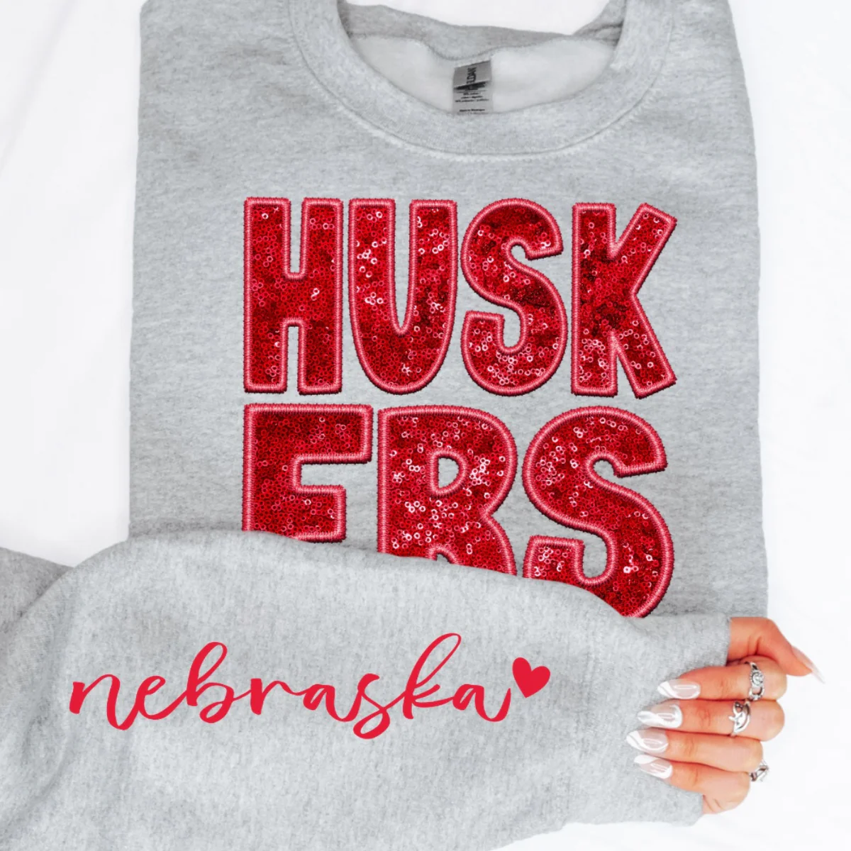 Huskers Faux sequin DTF TRANSFER