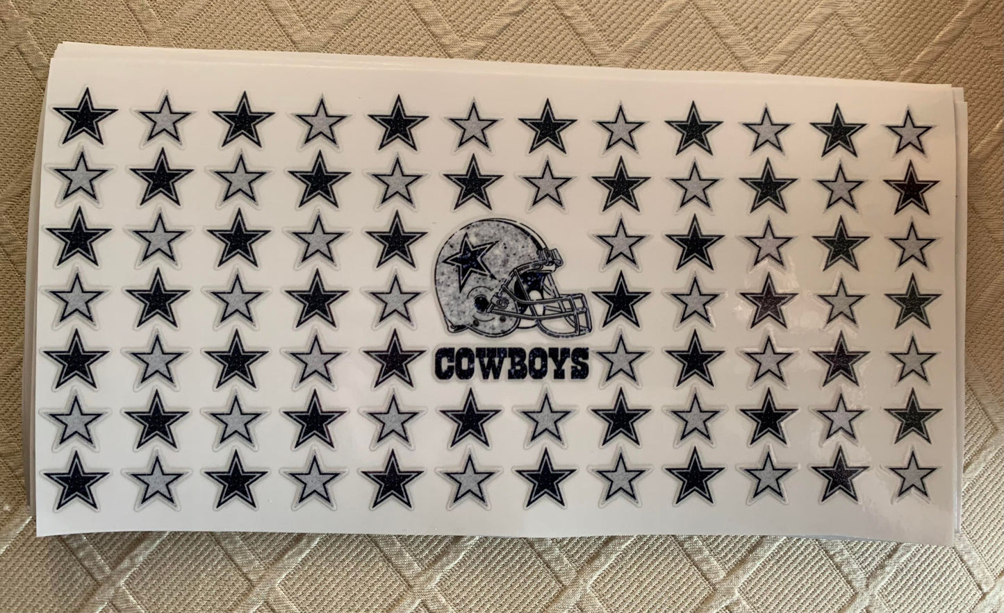 UV DTF Printed Sticker wrap for 16oz Libby glass- Cowboy glitter