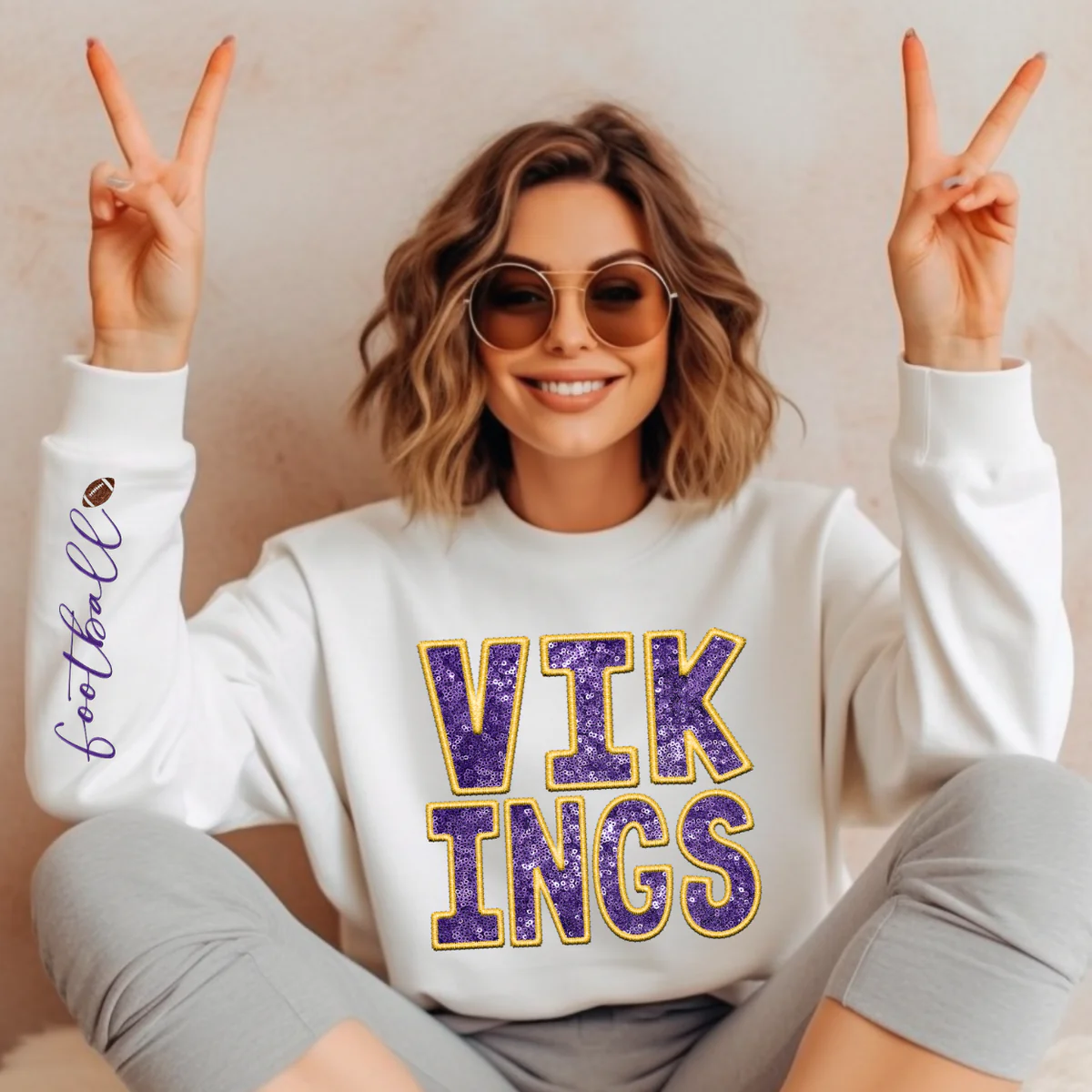 Vikings Faux sequin DTF TRANSFER