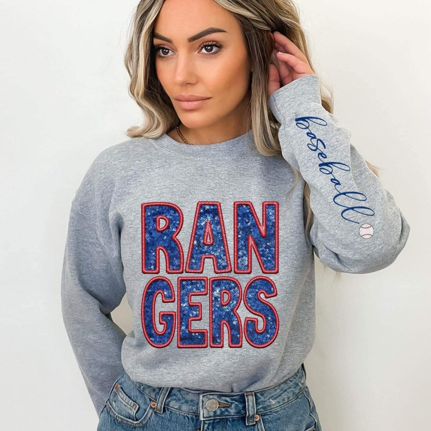 Rangers Faux sequin DTF TRANSFER