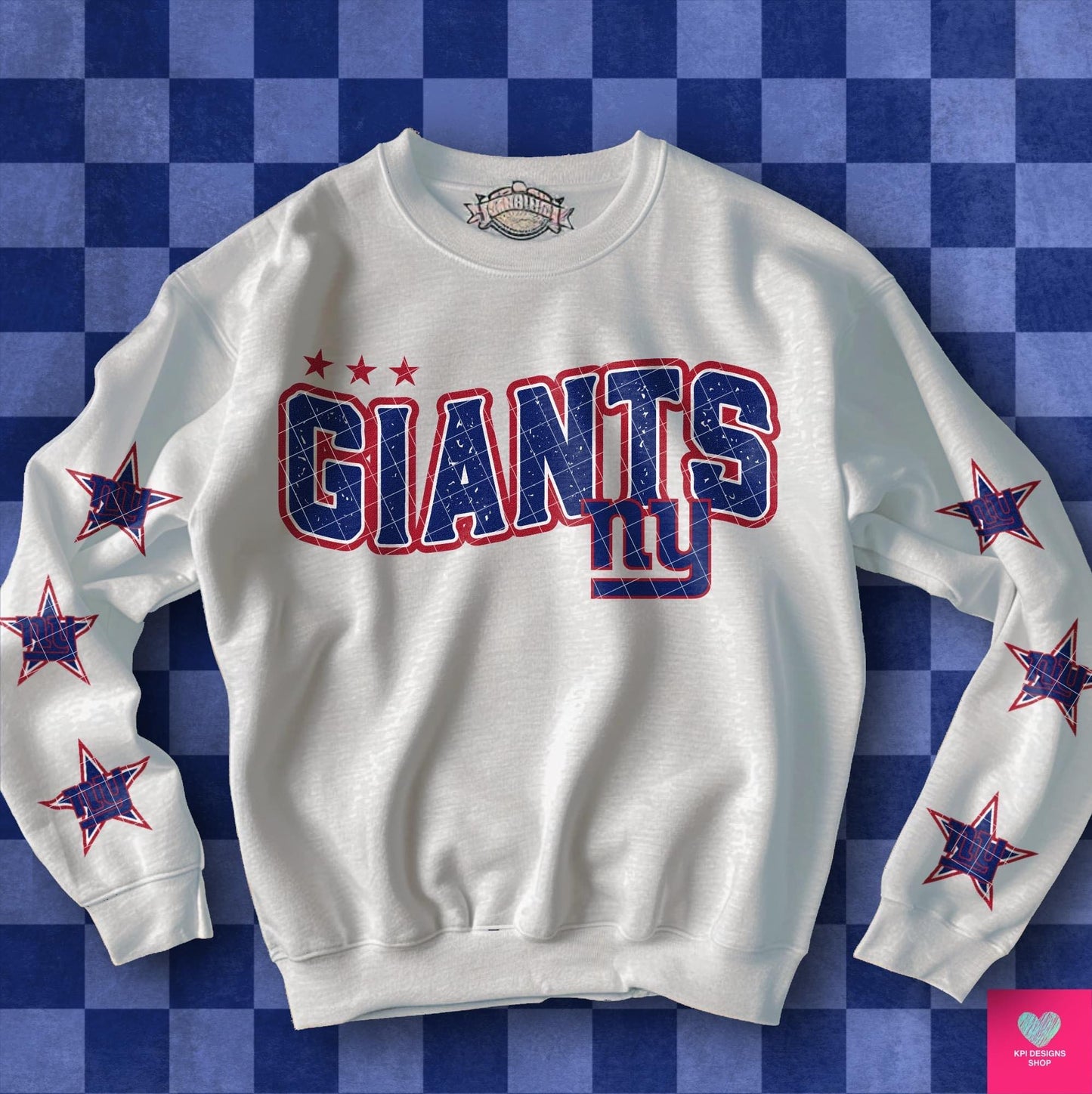 Football Team Giants with stars on sleeves DTF