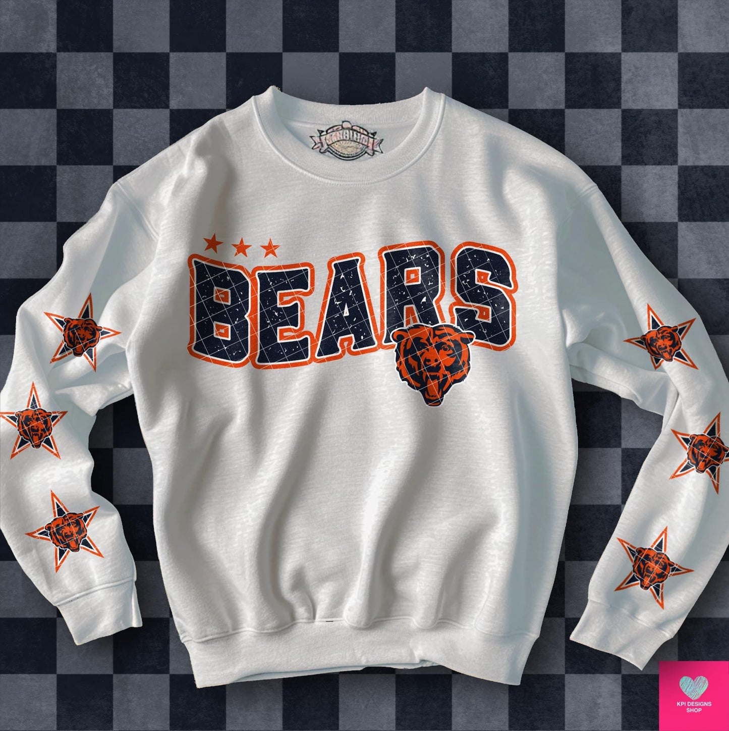 Football Team Bears with stars on sleeves DTF