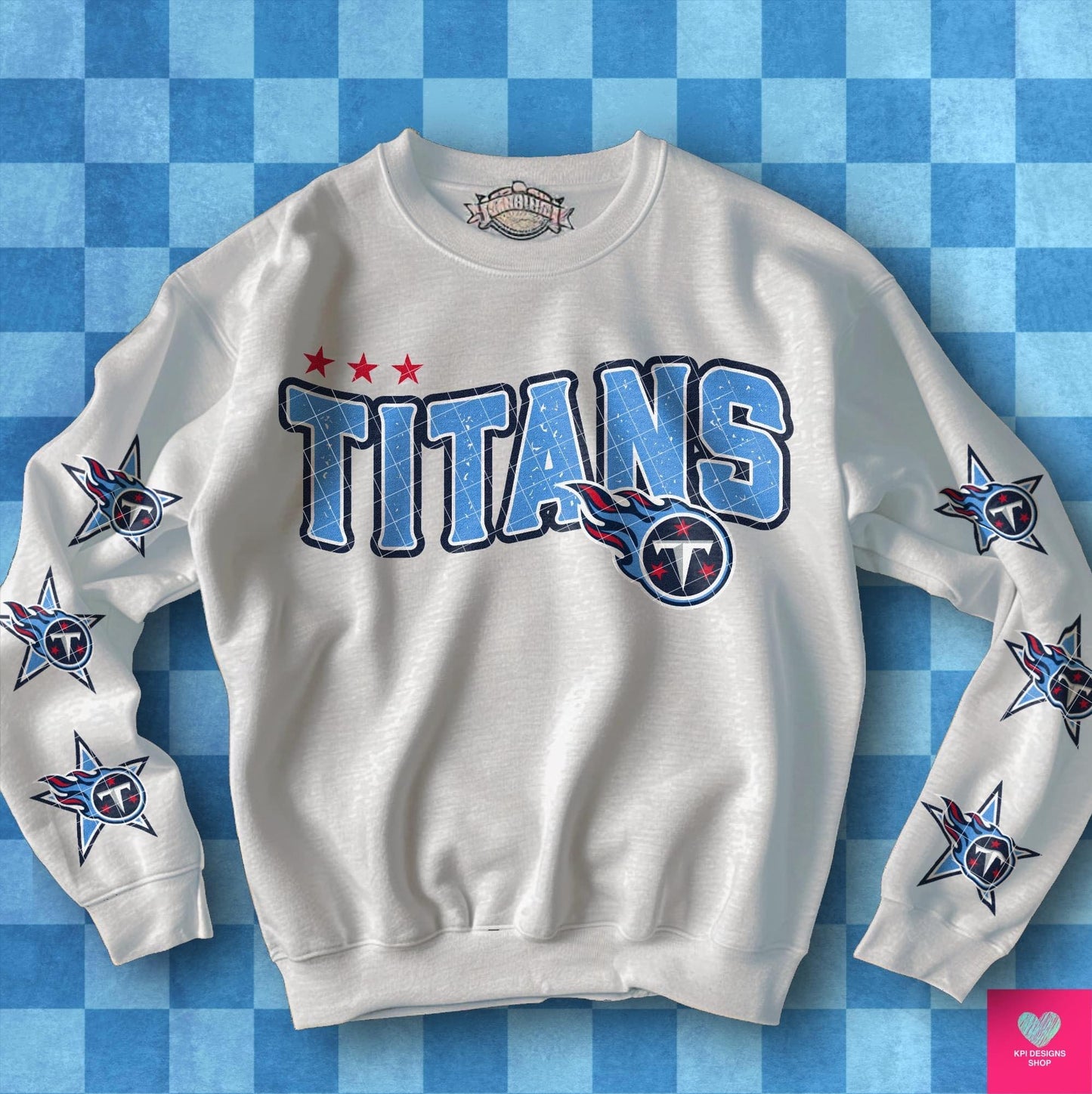 Football Team Titans with stars on sleeves DTF