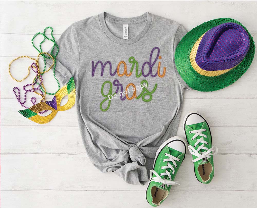 MARDI GRAS Tinsel DTF Transfer