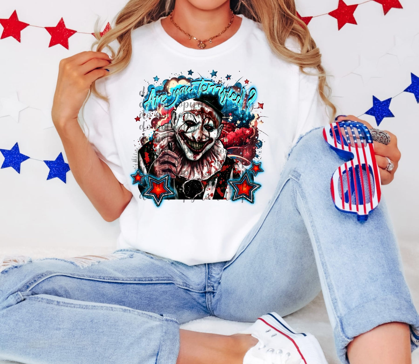 4th of July Horror Are you terrified DTF Transfer