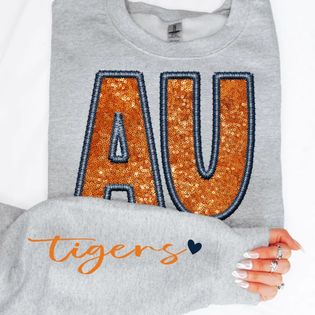AU tigers Faux sequin DTF TRANSFER