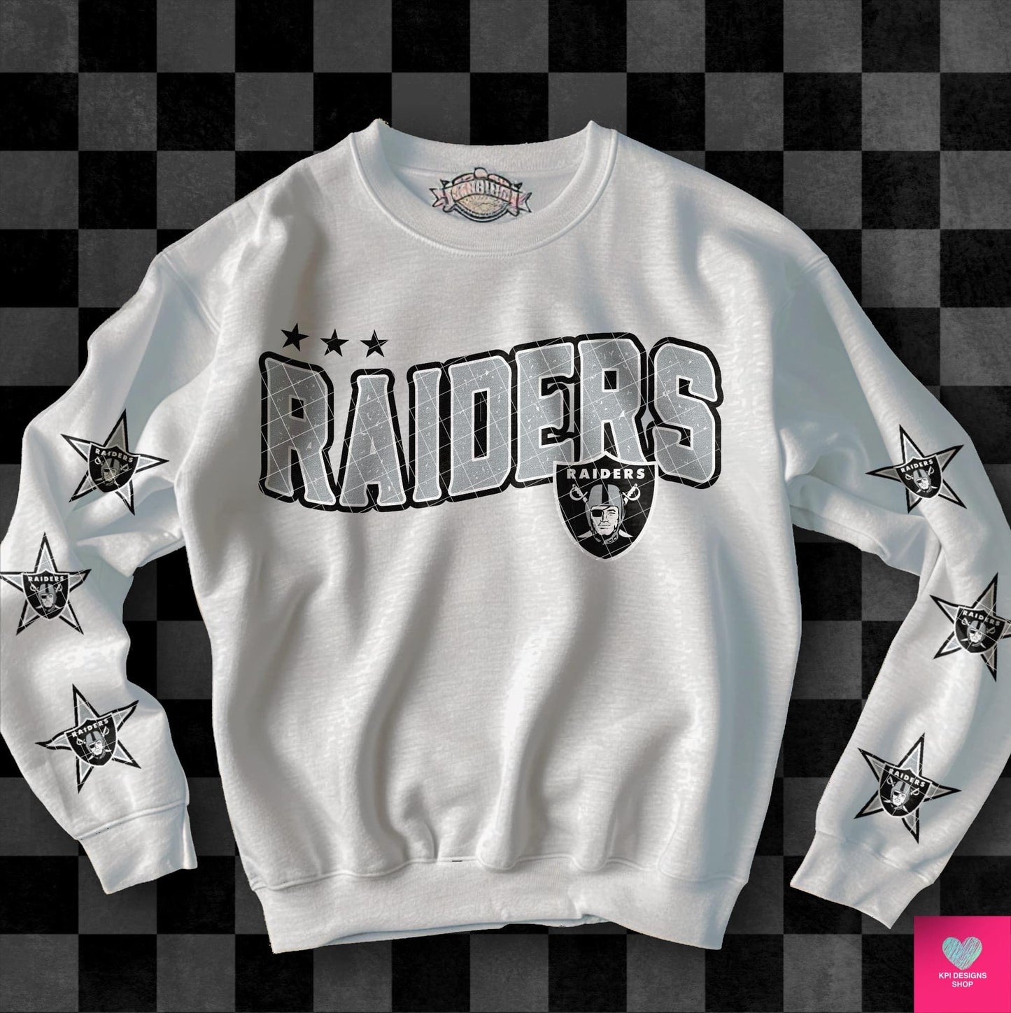 Football Team Raiders with stars on sleeves DTF