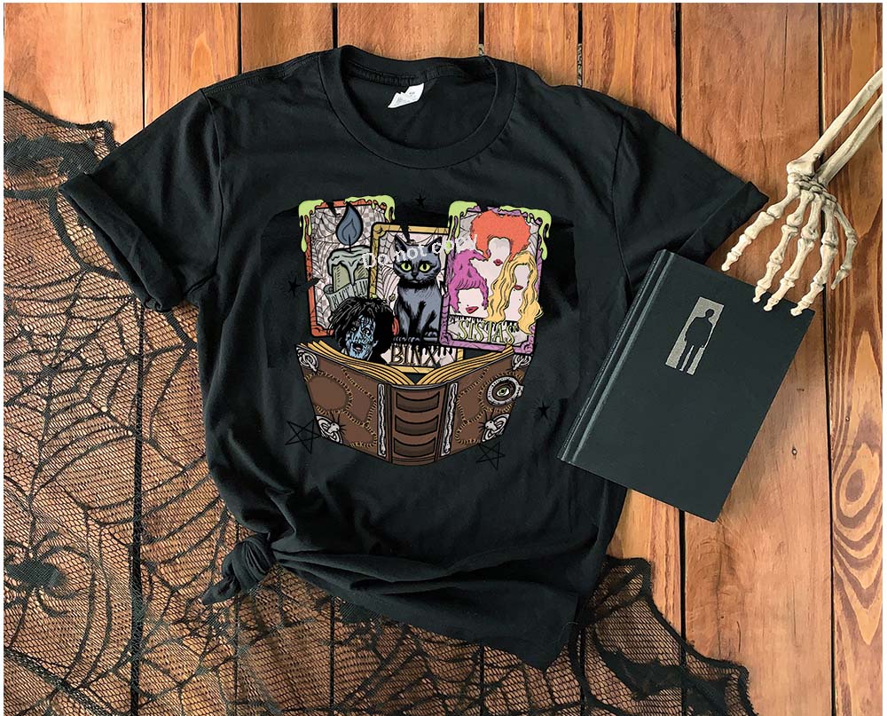 Halloween Binx with book DTF Transfer
