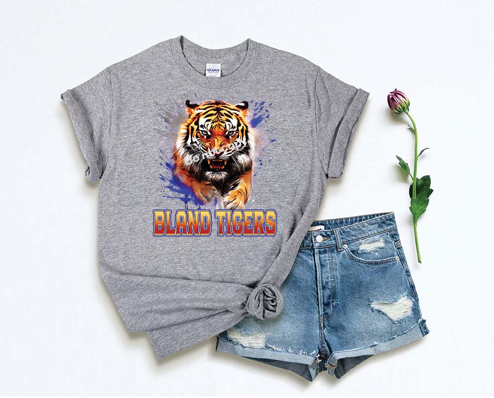 Bland Tigers orange/royal DTF Transfer