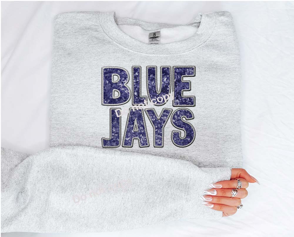 Bluejays Faux sequin DTF TRANSFER