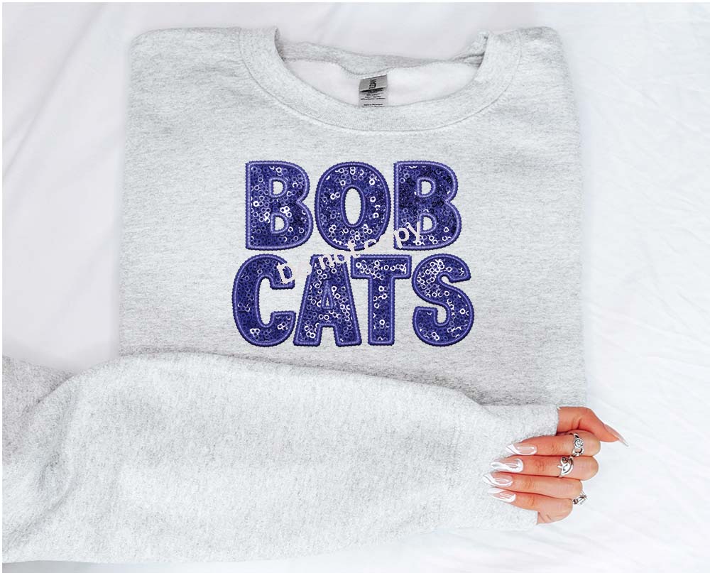 Bobcats Faux sequin DTF TRANSFER