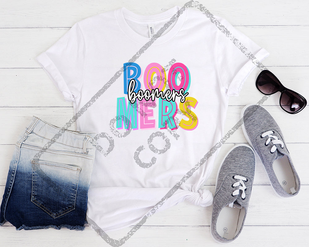Script and Block School Mascot BOOMERS DTF Transfer