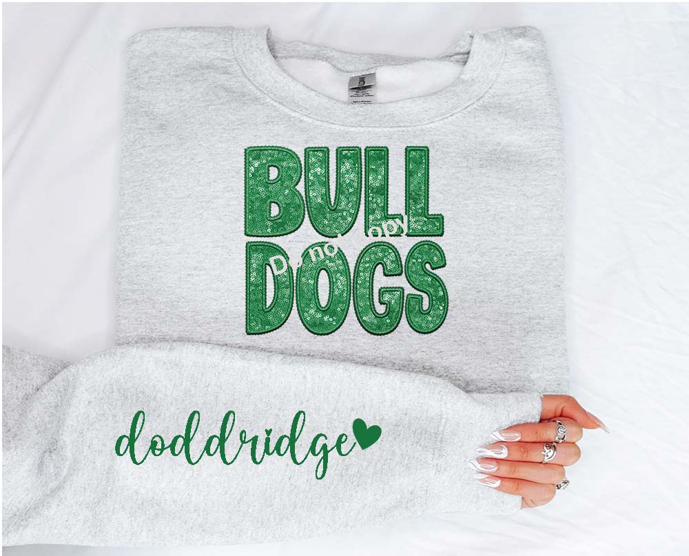 Bulldogs doddridge Faux sequin DTF TRANSFER