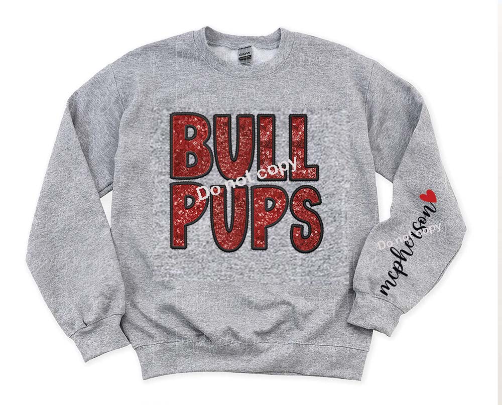 Bullpups Faux sequin DTF TRANSFER