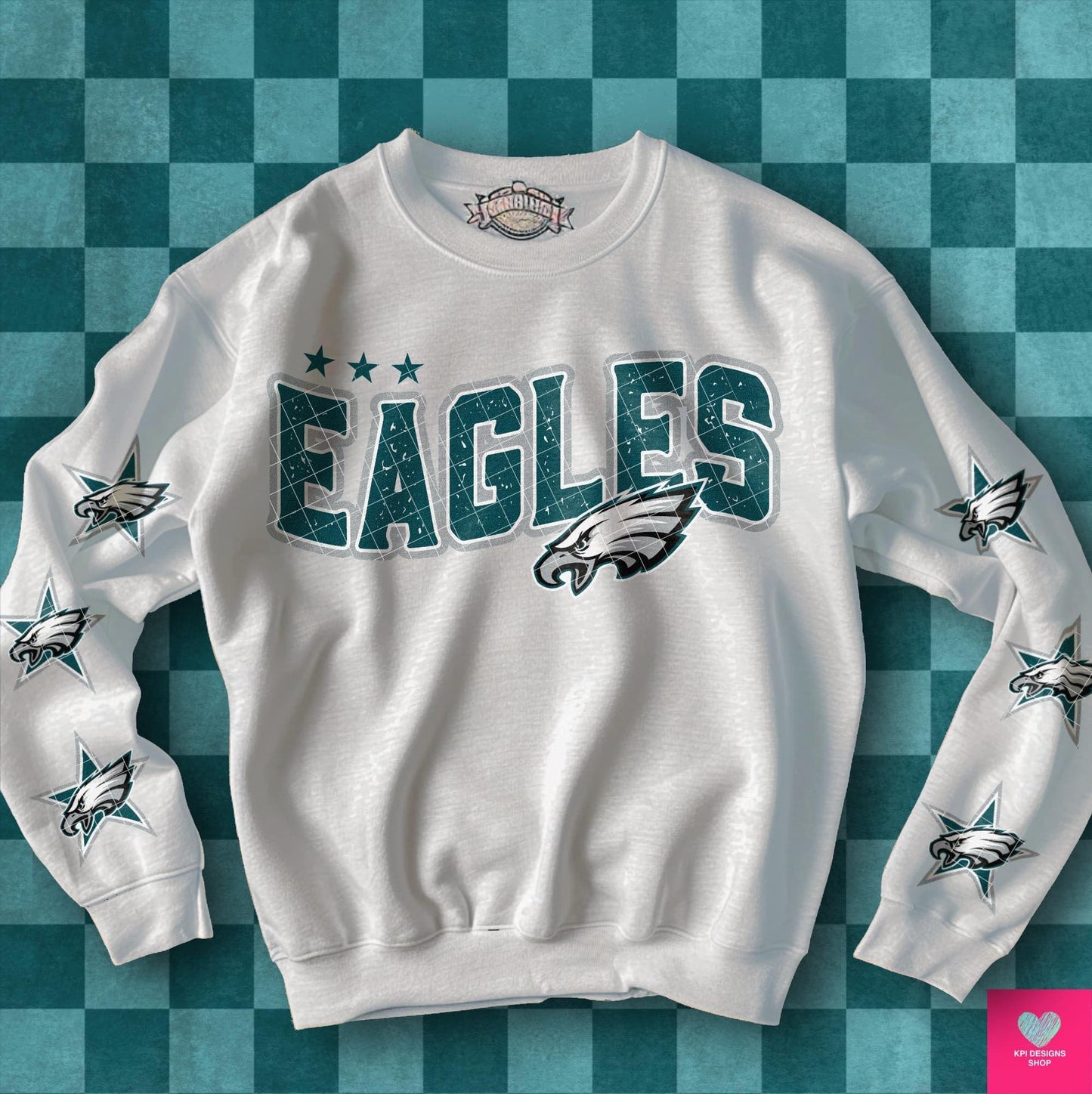 Football Team Eagles with stars on sleeves DTF