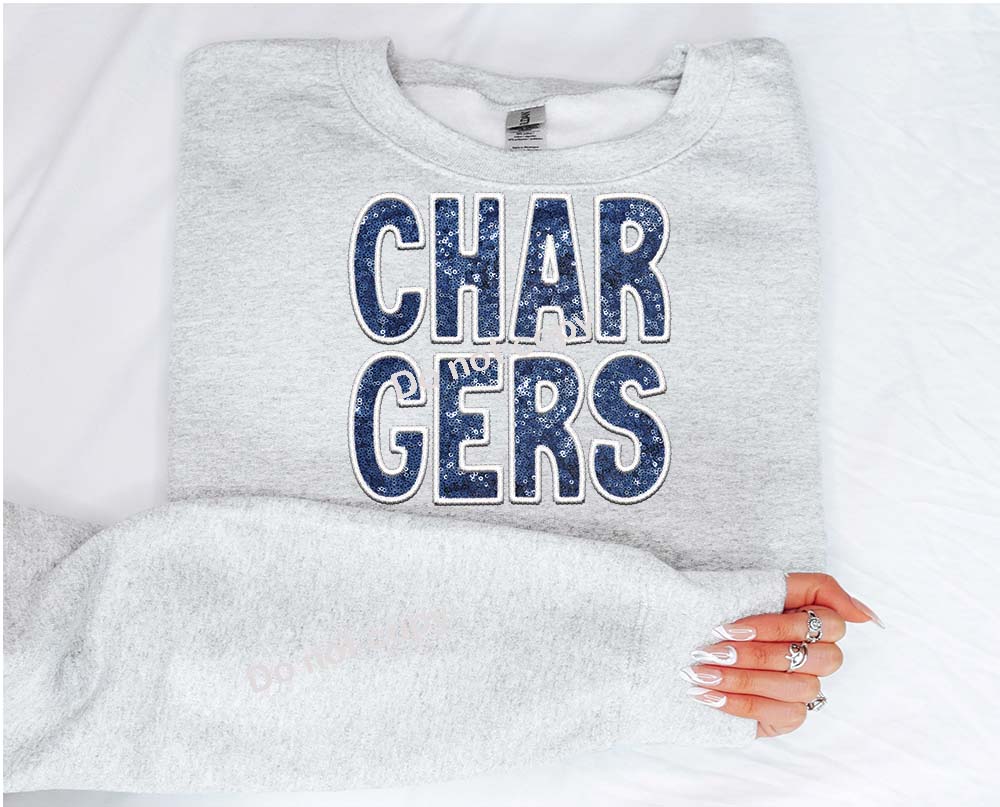 Chargers Faux sequin DTF TRANSFER