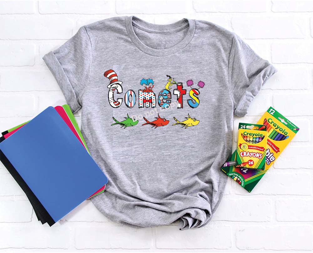 Dr Seuss font Comets DTF TRANSFER