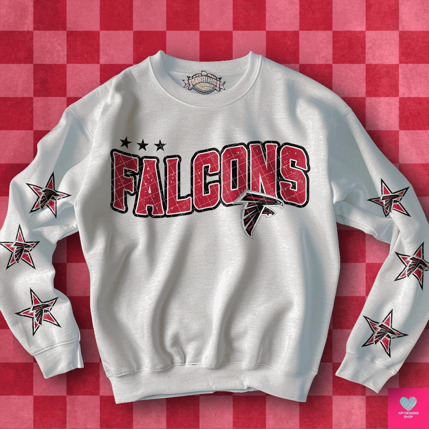 Football Team Falcons with stars on sleeves DTF