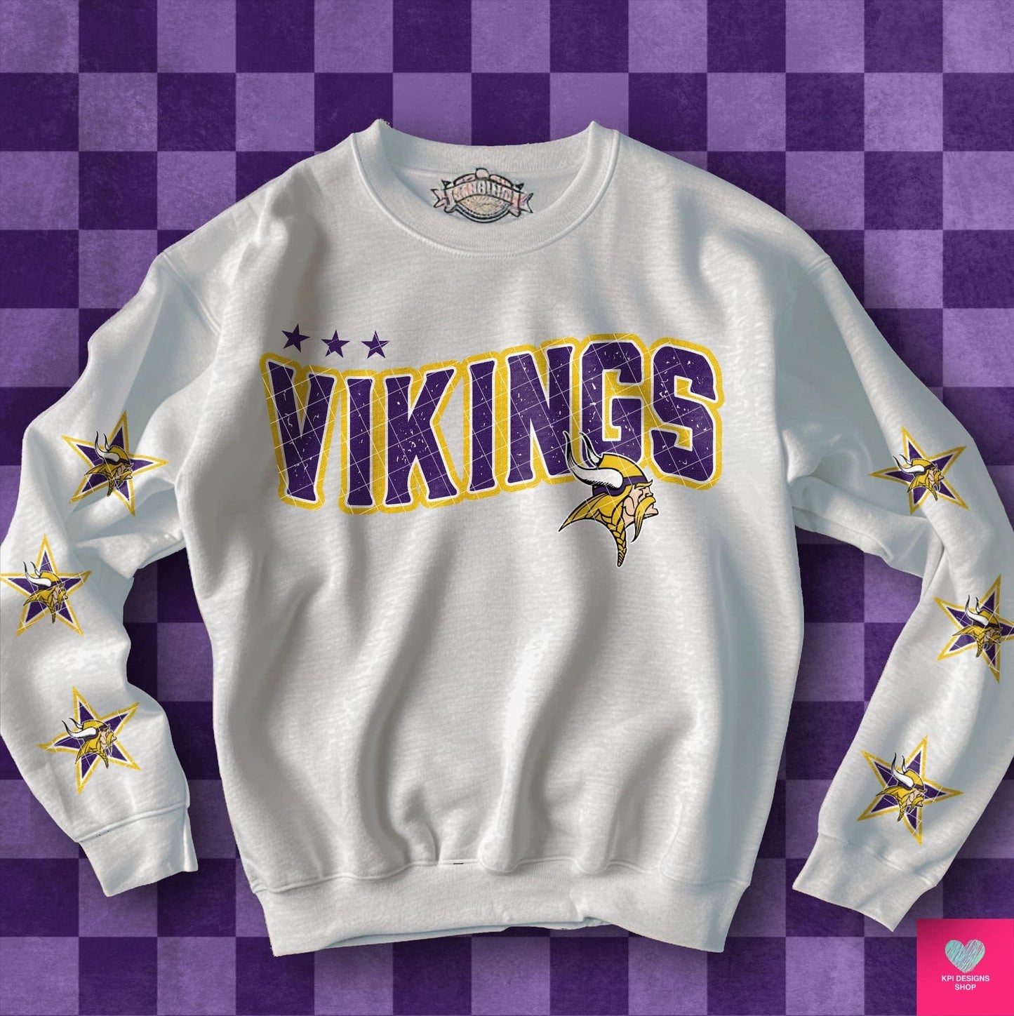 Football Team Vikings with stars on sleeves DTF