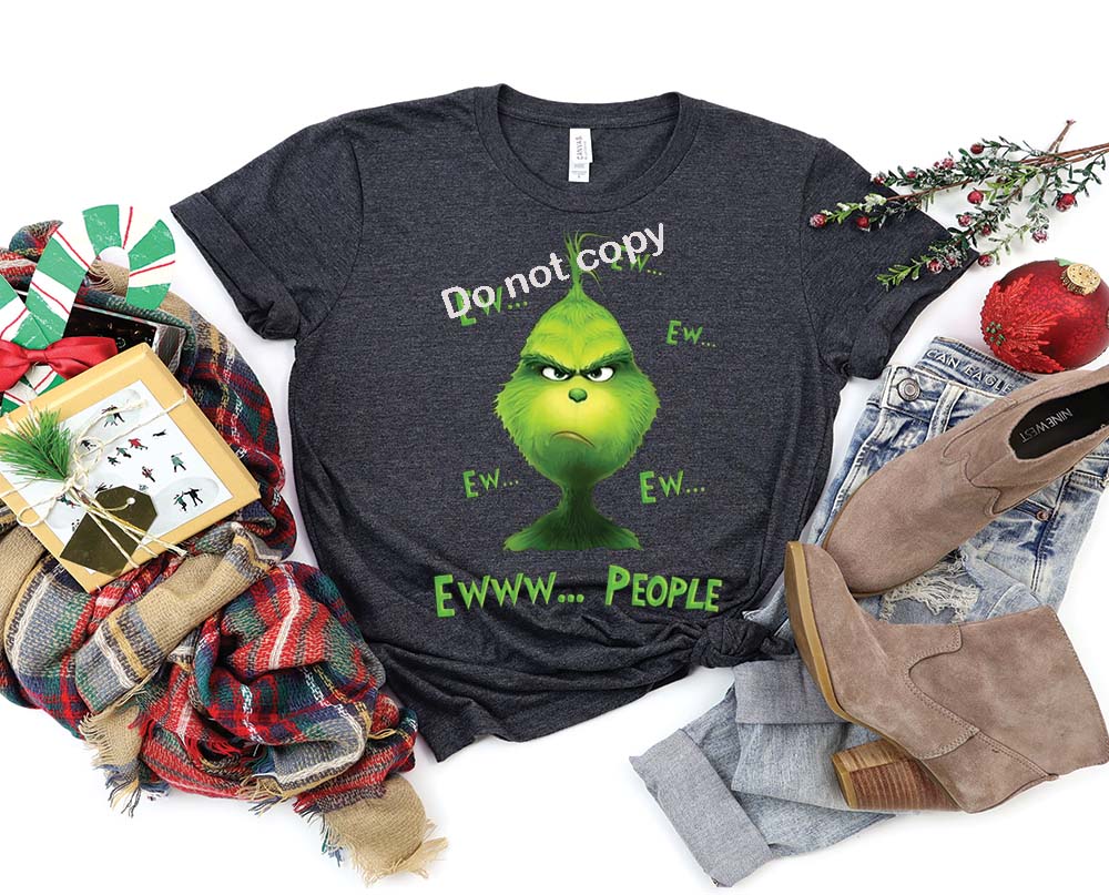 Christmas Eww people with green guy DTF Transfer