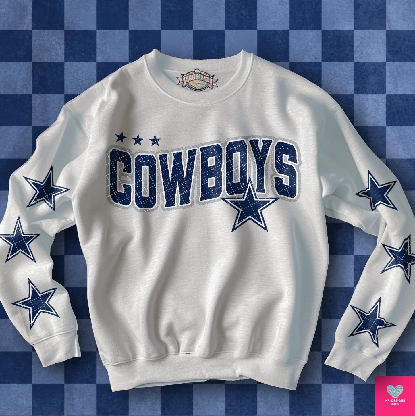 Football Team COWBOYS with stars on sleeves DTF