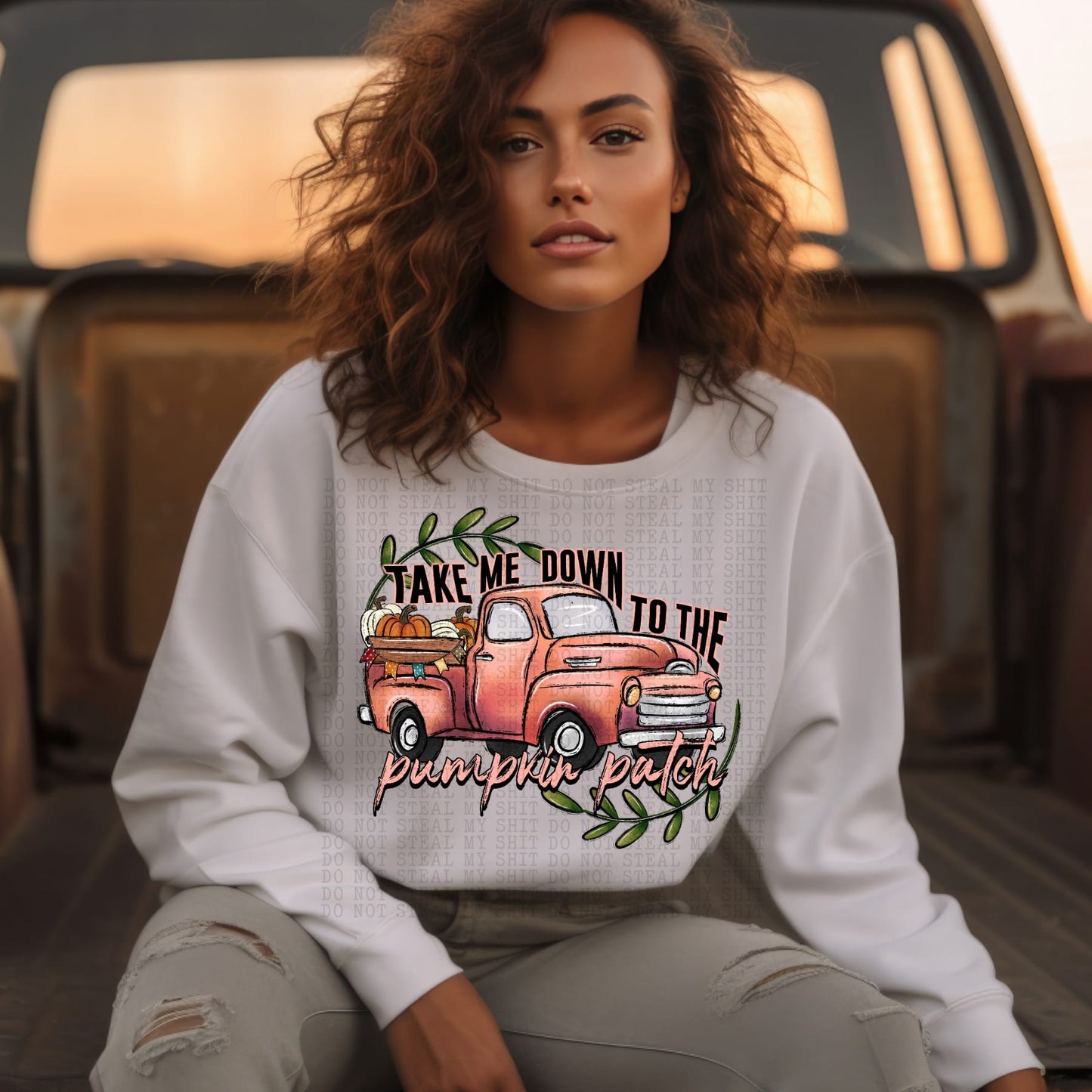 Thanksgiving Take me the pumpkin patch DTF Transfer