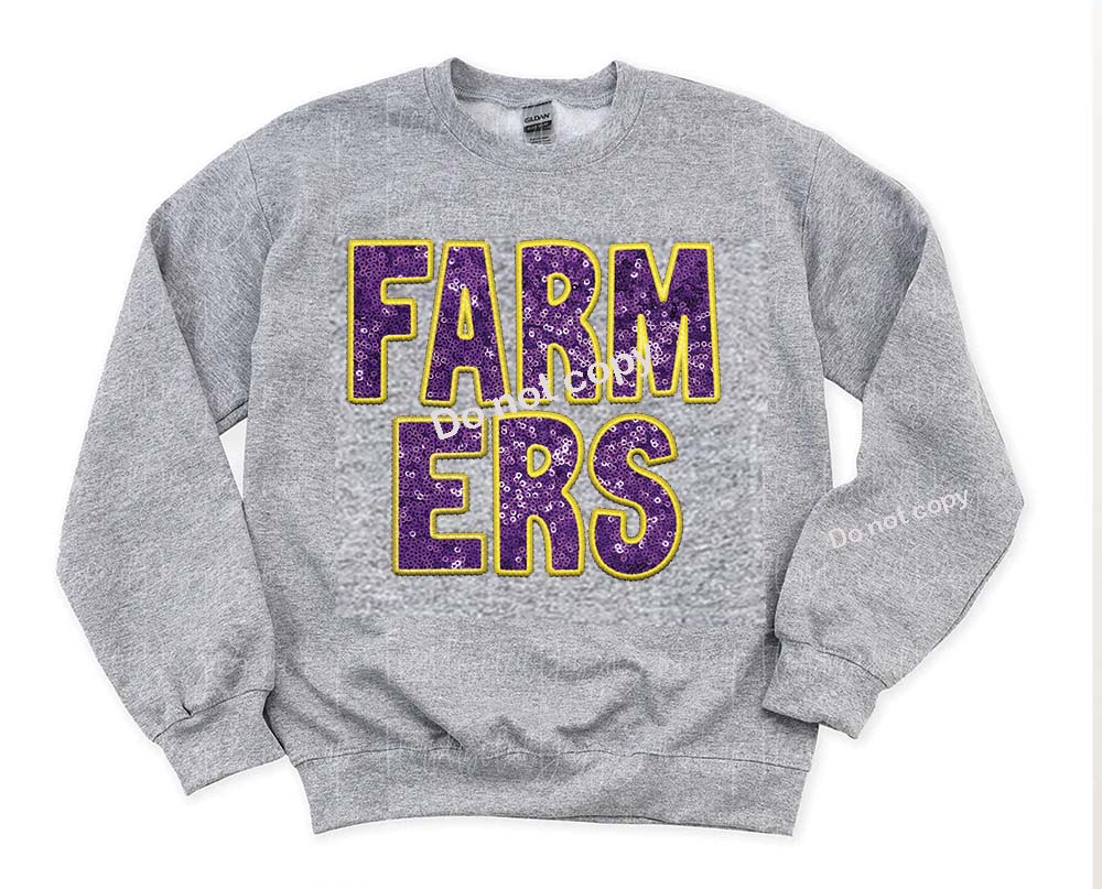 Farmers Faux sequin DTF TRANSFER