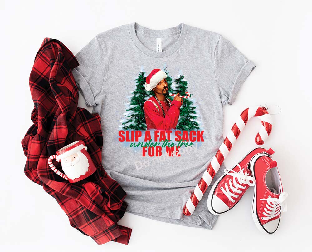 Christmas slap a fat sack under the tree DTF Transfer