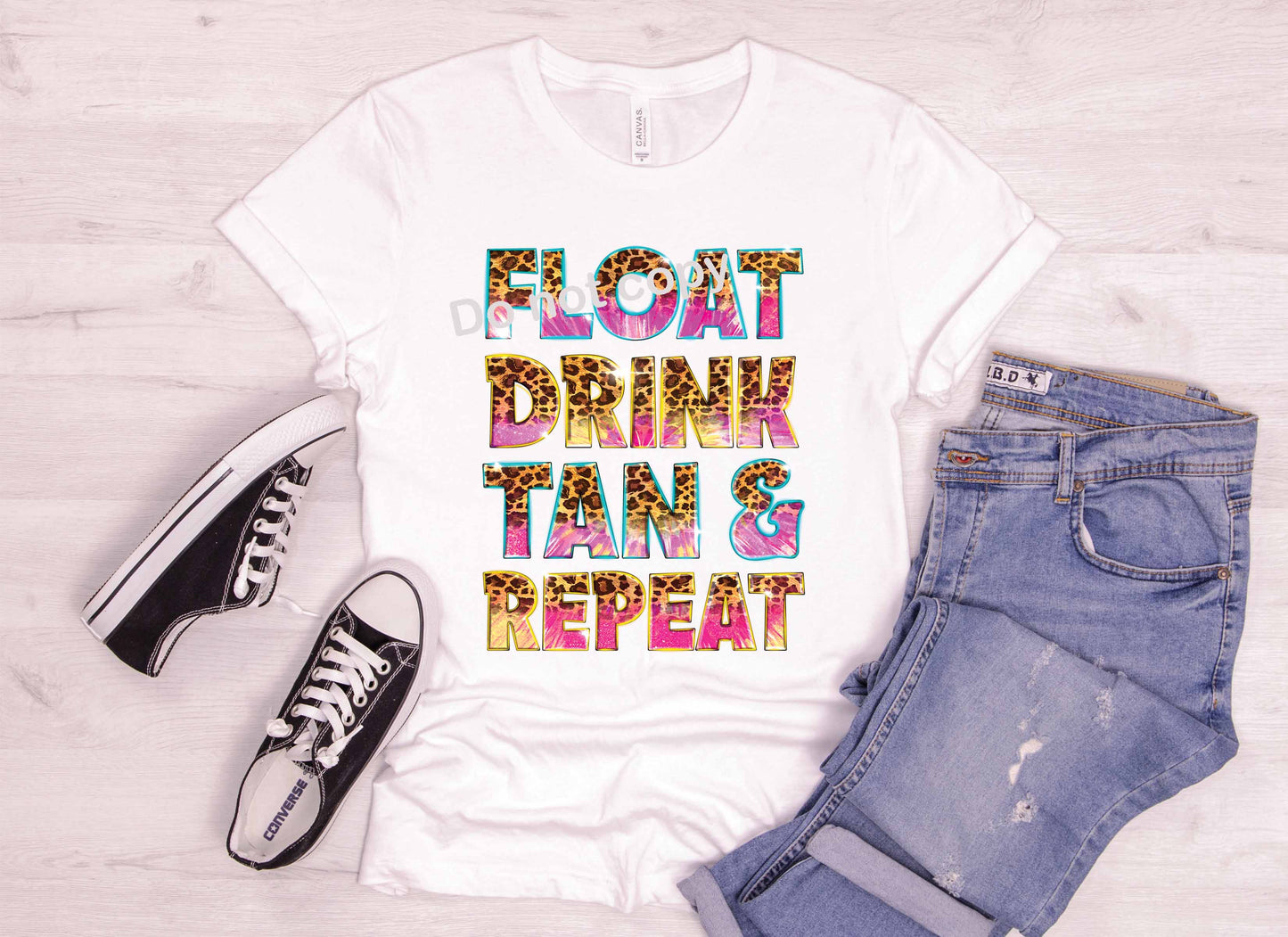 Float drink tan repeat DTF Transfer