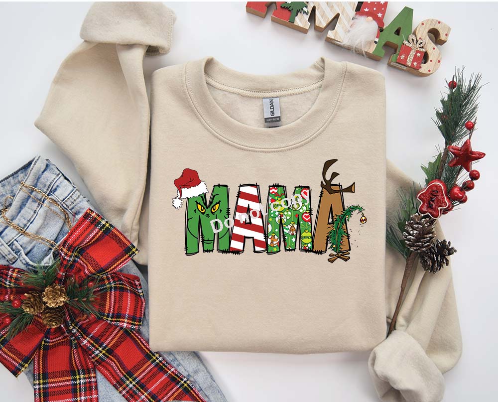 Christmas MAMA DTF Transfer