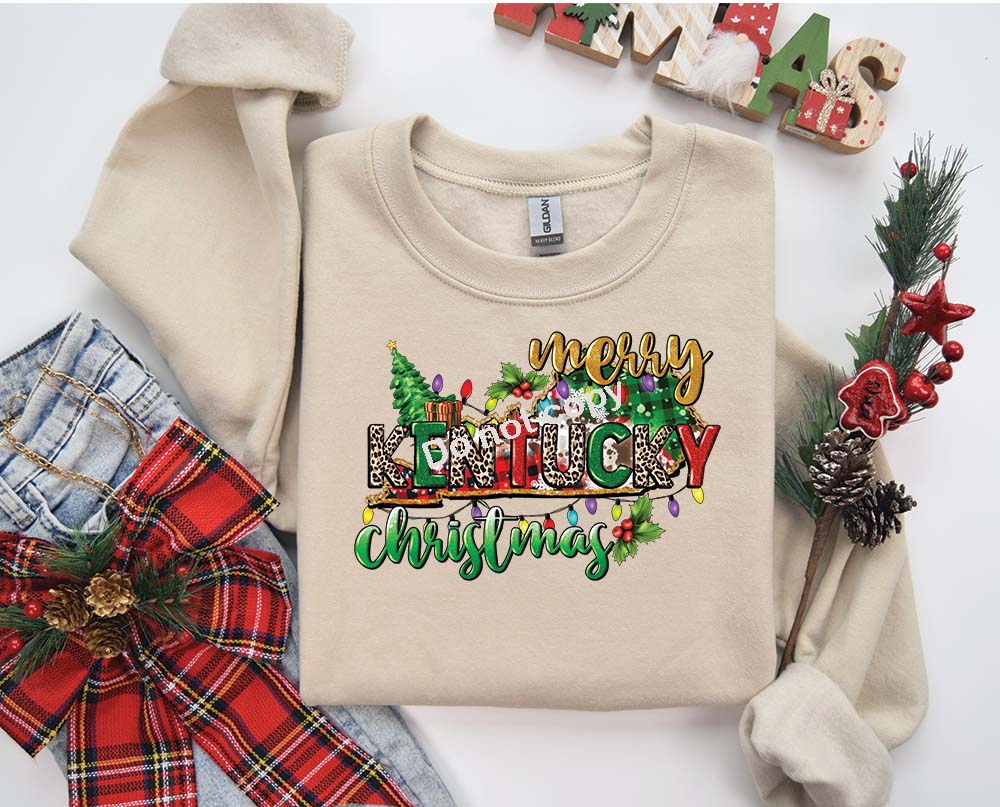 Merry Kentucky Christmas DTF Transfer