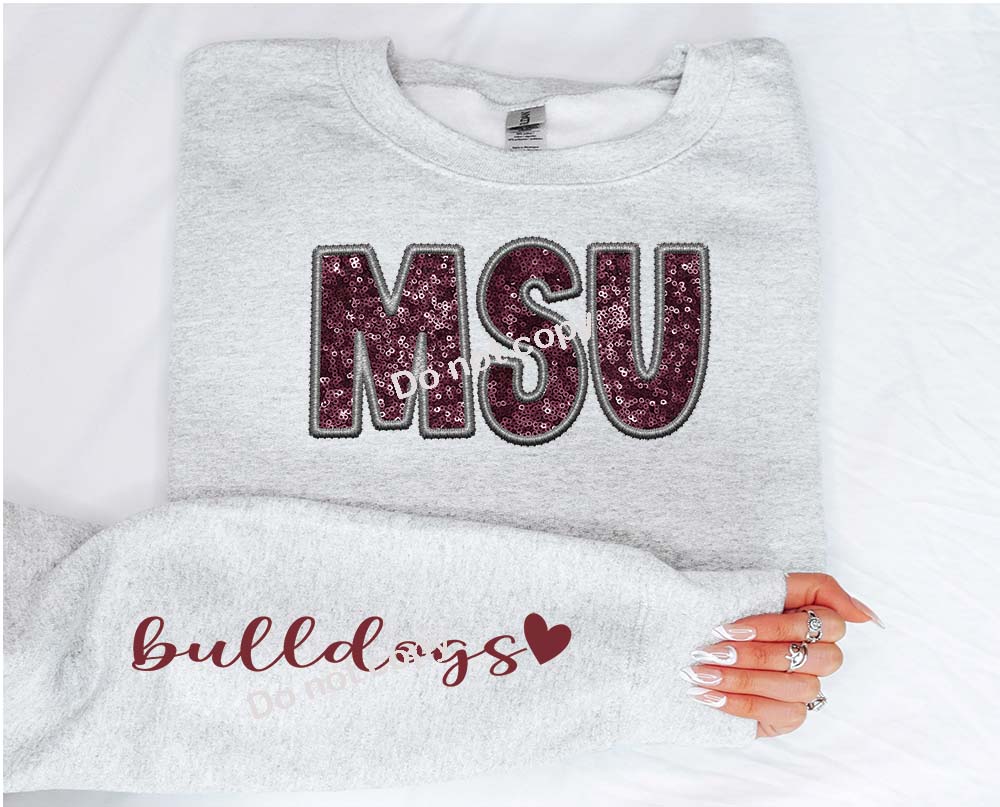 MSU Faux sequin DTF TRANSFER
