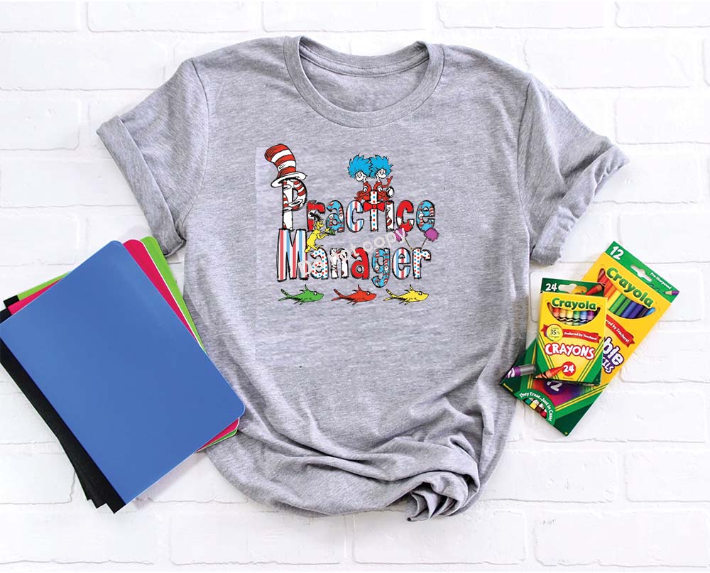 Dr Seuss font Practice Manager DTF TRANSFER