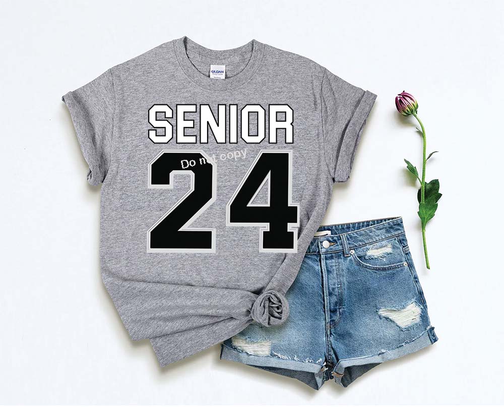 Senior 2024 straight baseball style DTF Transfer