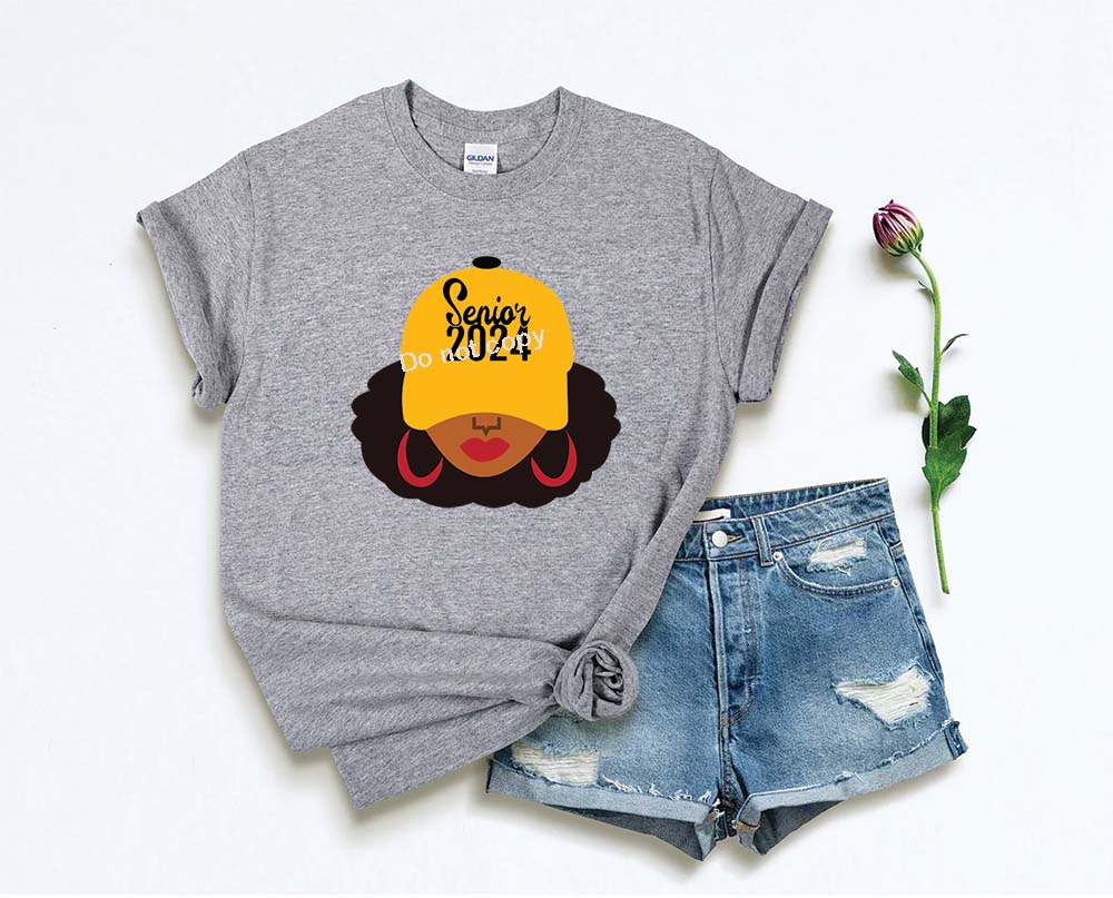 Senior 2024 yellow cap girl DTF Transfer