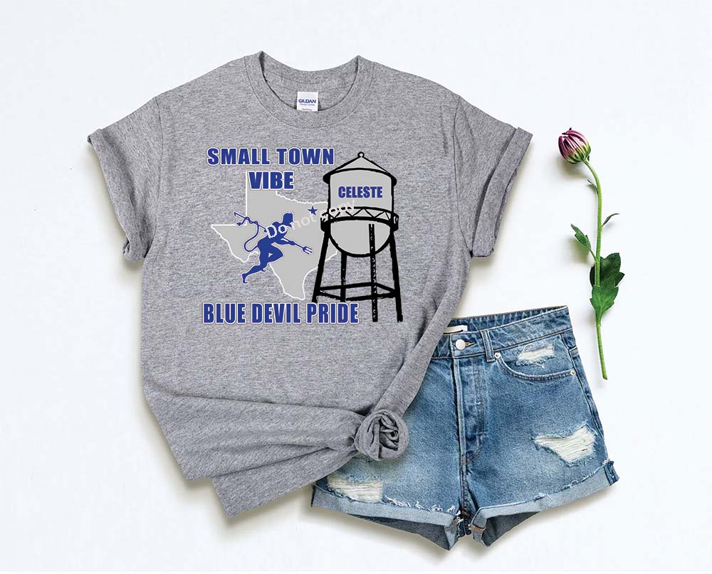 Celeste blue devils with water tower DTF Transfer
