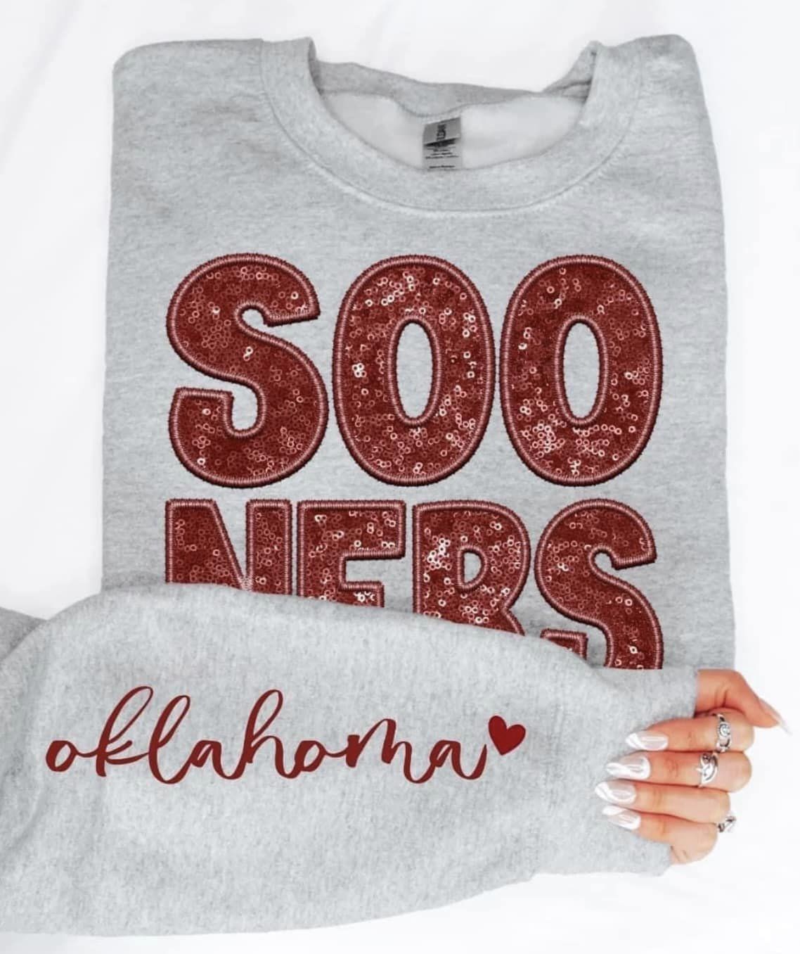 Sooners Faux sequin DTF TRANSFER