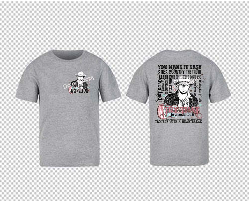 Try that in a small town with lyrics with pocket design DTF Transfer