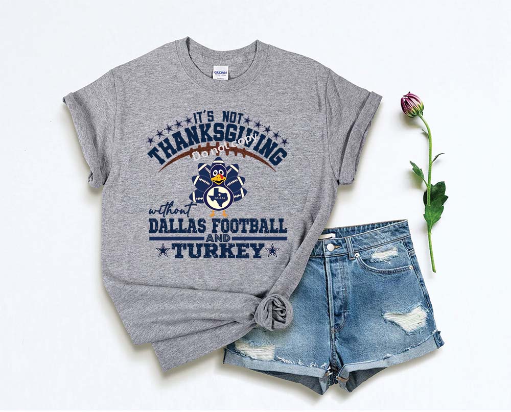 Thanksgiving Cowboys and Turkey DTF Transfer