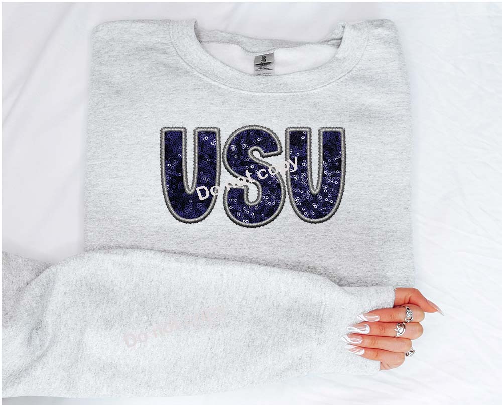 USU Faux sequin DTF TRANSFER