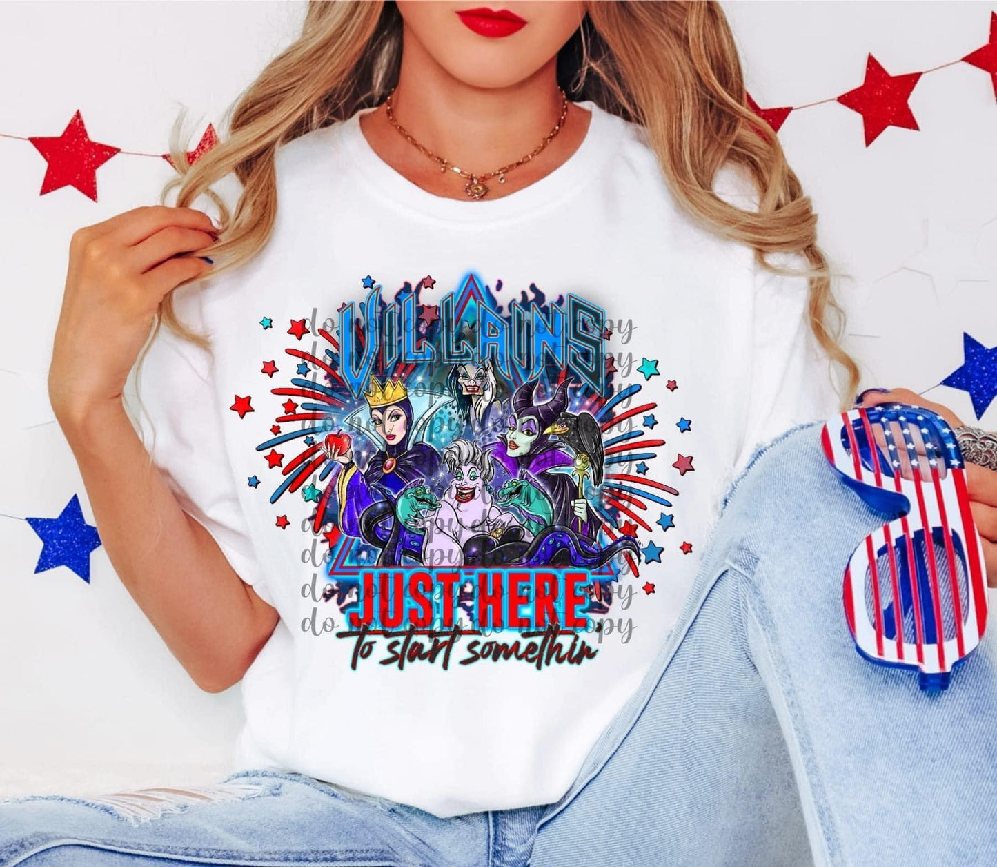 4th of July Vilians just here to start something DTF Transfer