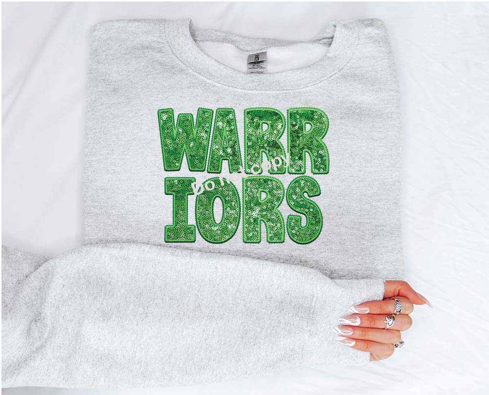 Warriors Faux sequin DTF TRANSFER