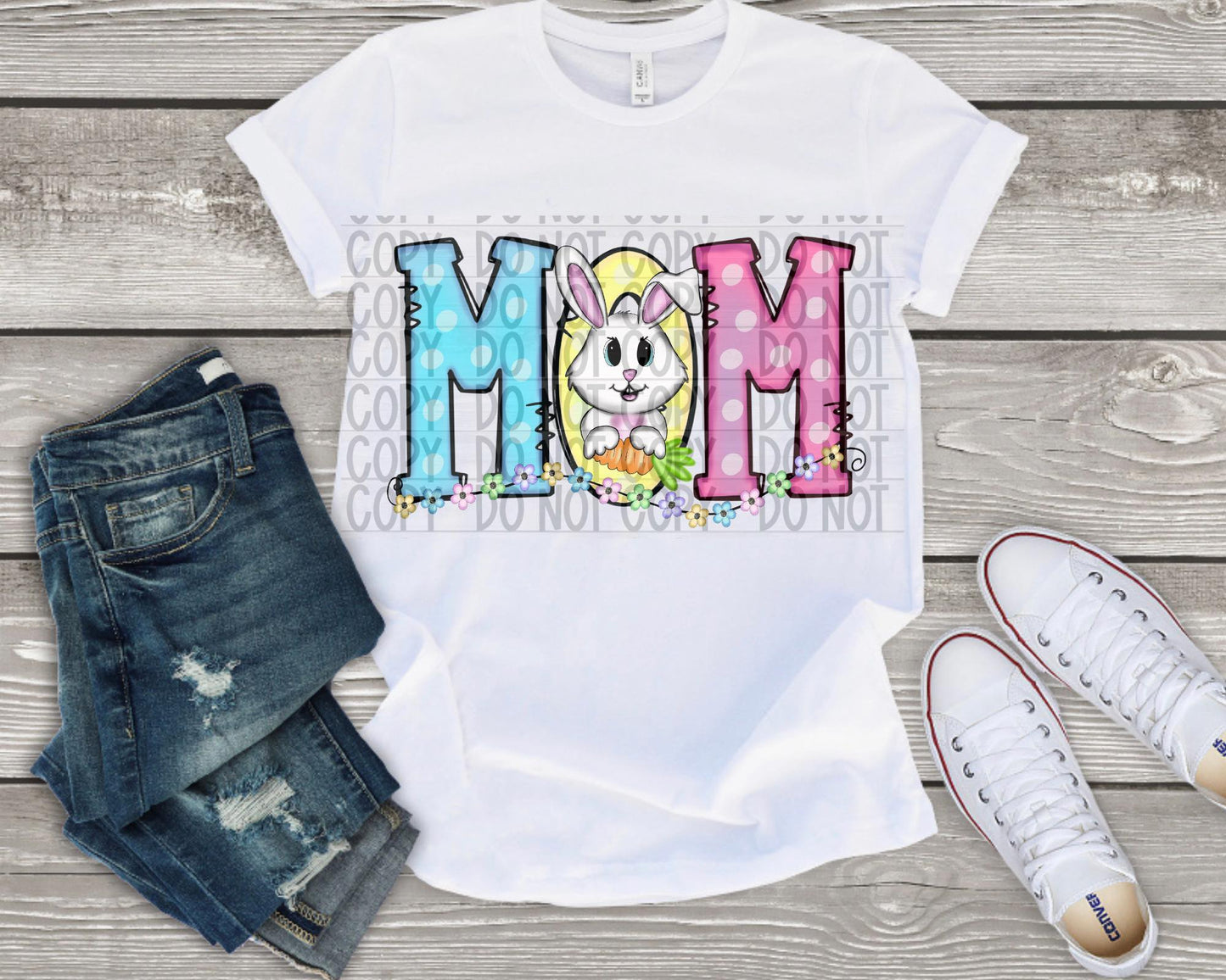 Easter Girl mom bunny DTF Transfer