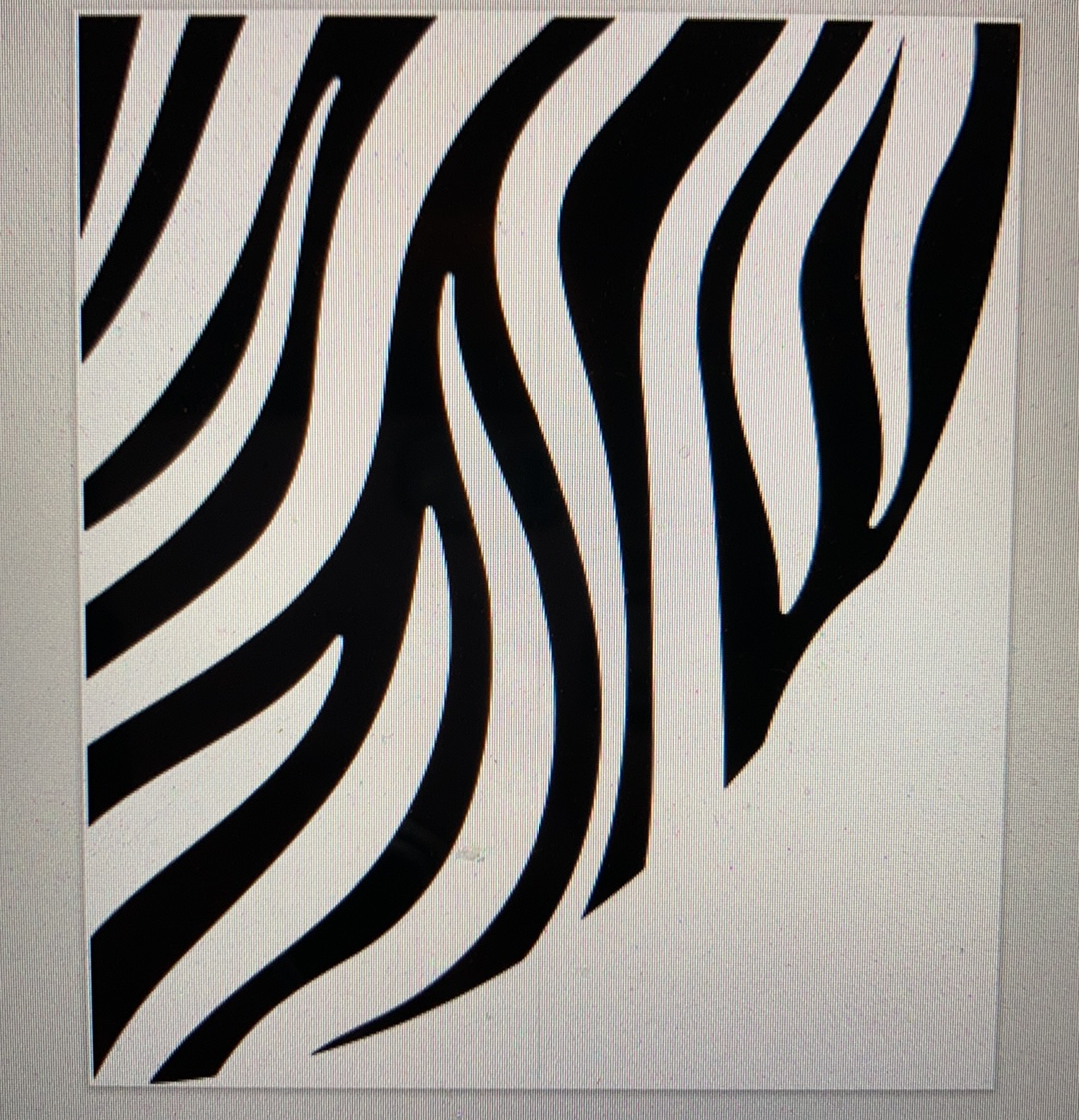 1/8" Acrylic Stencil Sleeve ZEBRA