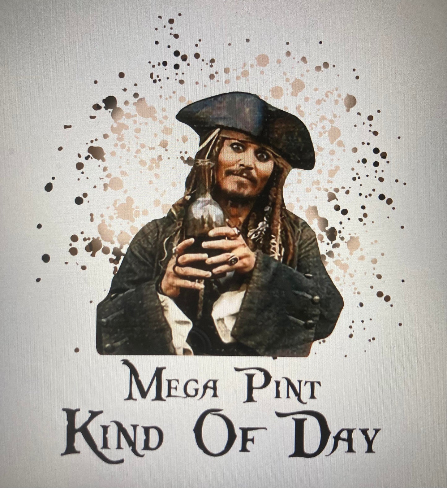 Johnny Depp mega pint kinda of day DTF Transfer
