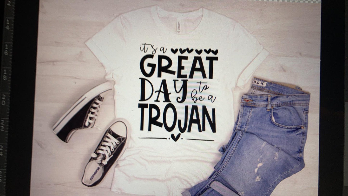 Mascot Its a great day to be a Trojan DTF Transfer