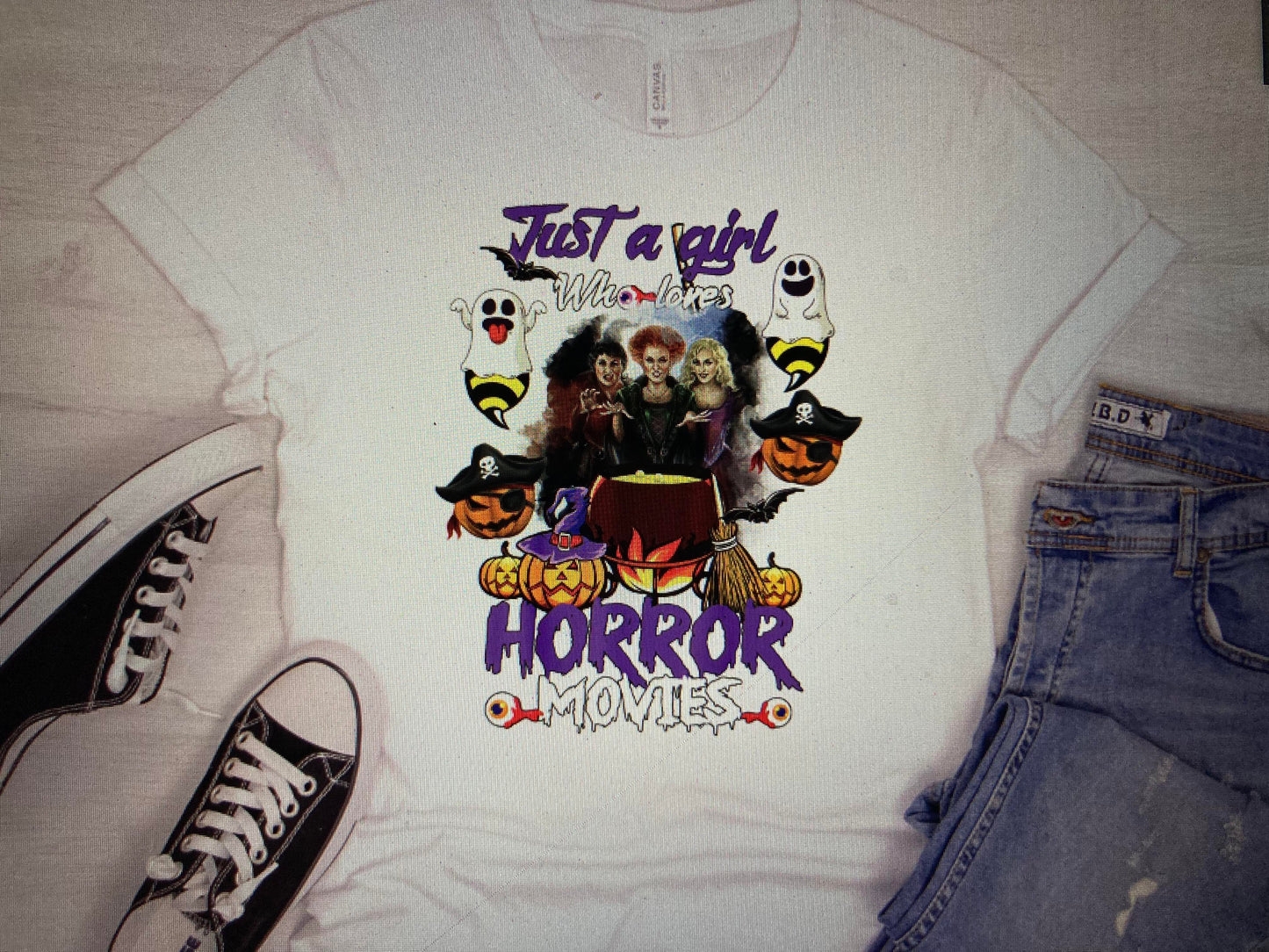 Halloween Hocus Pocus just a girl who loves horror movies DTF Transfer